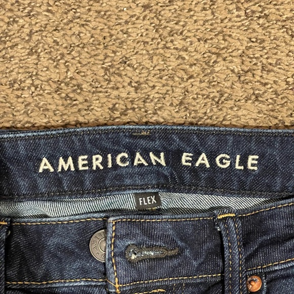 American Eagle AirFlex+ Dark Wash Slim Jeans Men's (28/30) - Picture 3 of 5